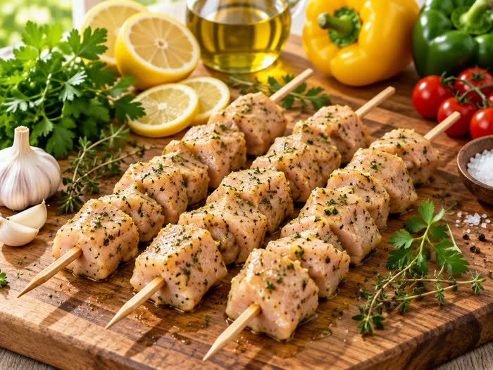 Brochettes de poulet