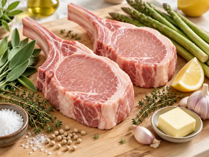 Côte de veau fermier élevé sous la mère